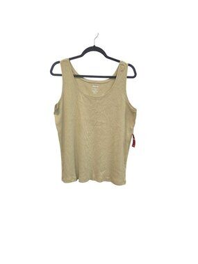 Avenue 18/20 Green Ribbed Scoop Neck Tank New 4070
